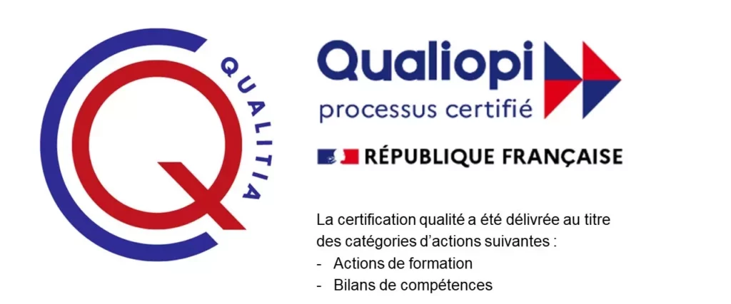 Logo qualiopi qui certifie que l'organisme est reconnu par l'état pour le bilan de compétences